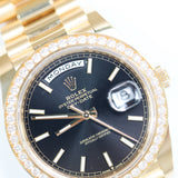 2025 Rolex Day-Date 40 YG Black Index RBR Ref. 228348RBR A001203