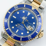 1998 Rolex Submariner Two Tone 'Bluesy' YG Ref. 16613 B00337