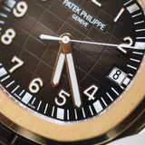 2021 Patek Philippe Aquanaut Sunburst Brown Chocolate Dial Rose Gold Ref. 5167R-001 B00349