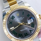 2023 Rolex Datejust 41 Wimbeldon Fluted Oyster Two Tone YG