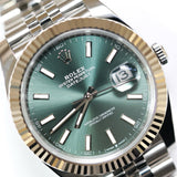 2025 Rolex Datejust 41 Mint Green Fluted Jubilee Ref. 126334 A001607