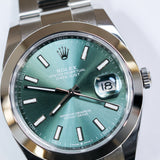 2026 Rolex Datejust 41 Mint Green  Dial Smooth Oyster Ref. 126300 A001759