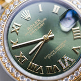 2023 Rolex Datejust 31 Green Dial Two Tone Yellow Gold