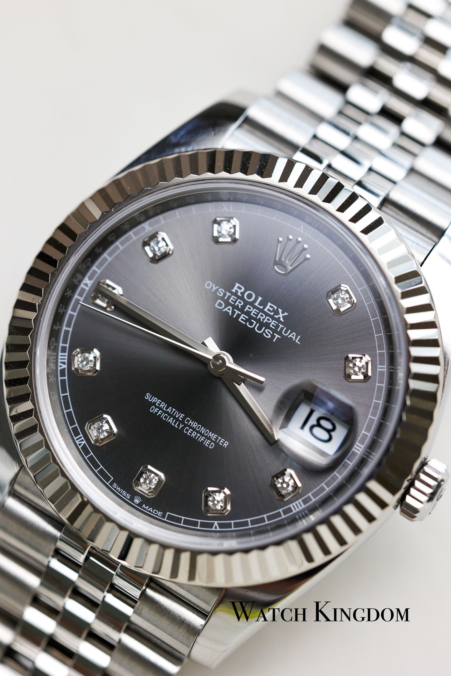 2020 Rolex Datejust 41 Grey Dial Fluted Jubilee