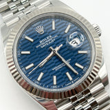 2023 Rolex Datejust 41 Blue Motif Dial Fluted Jubilee Ref. 126334 B00293