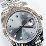 2026 Rolex Datejust 41 Slate Diamonds Dial Fluted Jubilee Ref. 126334 A001623