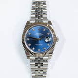2026 Rolex Datejust 41 Blue Diamonds Dial Fluted Jubilee Ref. 126334 A001292
