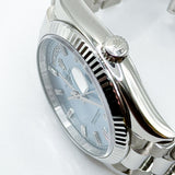 2022 Rolex Day-Date 36 Platinum Ice Blue Baguette Diamond Dial Ref. 128236 B00171