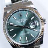 2026 Rolex Datejust 36 Mint Green Dial Fluted Oyster Ref. 126234 A001656