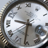 2026 Rolex Datejust 36 Silver Roman Diamonds Dial Fluted Oyster Ref. 126234 B00351