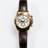 2005 Rolex Daytona White Dial Leather Strap Ref. 116518