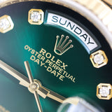 2024 Rolex Daydate 36 Green Ombré Dial 128238