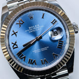 2025 Rolex Datejust 41 Azzuro Blue Dial Fluted Jubilee Ref. 126334 B00079