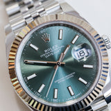 2022 Rolex Datejust 41 Mint Green Fluted Jubilee Ref. 126334 B00151