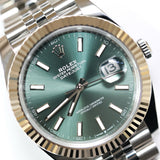 2025 Rolex Datejust 41 Mint Green Dial Fluted Jubilee Ref. 126334 A001816