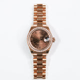 2025 Rolex Datejust 28 Chocolate Diamonds Bezel Ref. 279135RBR A001600