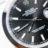 2025 Rolex Datejust 41 Black Dail Smooth Oyster Ref.126300 A001314