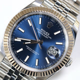 2025 Rolex Datejust 41 Blue Index Dial Fluted Jubilee Ref.126334 A001387