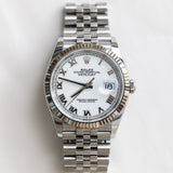 2023 Rolex Datejust 36 White Dial Fluted Jubilee