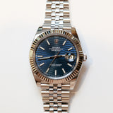 2023 Rolex Datejust 41 Blue Motif Dial Fluted Jubilee Ref. 126334 B00293