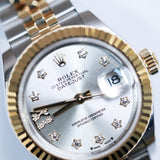 2024 Rolex Datejust 28mm 2T Silver Diamond Ref. 279173 A001018