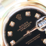 2007 Rolex Lady Datejust 26 Black Diamonds Dial Two Tone RG Ref. 179161 B00355