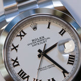 2025 Rolex Datejust 41 White Roman Numerals Dial Smooth Oyster Ref. 126300 B00243