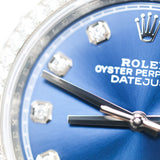 2021 Rolex Datejust 36 Blue Dial Diamonds Bezel Jubilee Ref. 126284RBR