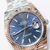 2023 Rolex Datejust 41 Blue Motif Dial Fluted Jubilee Ref. 126334 B00293