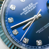 2023 Rolex Datejust 41 Blue Diamonds Dial Fluted Jubilee