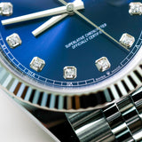 2023 Rolex Datejust 41 Blue Diamonds Dial Fluted Jubilee