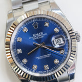 2022 Rolex Datejust 41 Blue Diamonds 126334