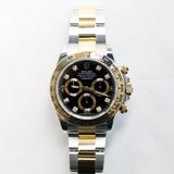 2021 Rolex Daytona Black Dial Two Tone YG