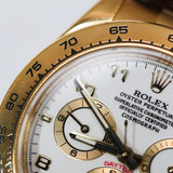 2005 Rolex Daytona White Dial Leather Strap Ref. 116518