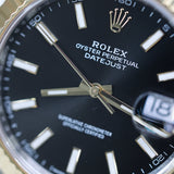 2024 Rolex Datejust 41 Black Index Dial Two Tone YG Ref. 126333 A001801