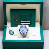 2023 Rolex Datejust 41 Azzurro Blue Smooth Jubilee Ref. 126300 A001111