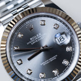 2026 Rolex Datejust 41 Slate Diamonds Dial Fluted Jubilee Ref. 126334 A001589