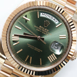 2023 Rolex Day Date 40 Olive Dial Rose Gold Ref. 228235 A001436