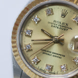 Rolex Lady Datejust 26 Champagne Diamonds Dial Two Tone Yellow Gold Ref. 69173G A001837