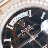 2025 Rolex Daydate 36 Eisenkiesel Diamonds Dial Rose Gold Ref. 128345RBR A001872