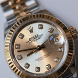 2017 Rolex Lady Datejust 28mm Champagne Diamonds Dial Two Tone YG Ref. 279173 B00320