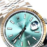 2026 Rolex Datejust 36 Mint Green Fluted Jubilee Ref.126234 A001423