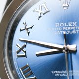 2023 Rolex Datejust 41 Azzurro Blue Smooth Jubilee Ref. 126300 A001111