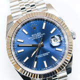 2025 Rolex Datejust 41 Blue Index Dial Fluted Jubilee Ref. 126334 A001601