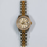 2015 Rolex Datejust 26 Champagne Meteorite Diamonds Dial Diamonds Bezel Jubilee 2T YG Ref. 179383 A001520