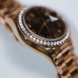 2025 Rolex Datejust 28 Chocolate Diamonds Bezel Ref. 279135RBR A001600
