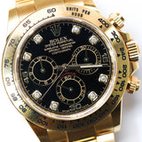 2021 Rolex Daytona Black Diamonds Dial Full YG Ref. 116508 A001479