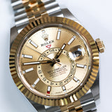 2026 Rolex Sky Dweller Champagne Dial 2T Fluted Jubilee YG Ref. 336933 A001579