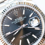 2025 Rolex Datejust 36 Black Index Dial Fluted Jubilee Ref. 126234 B00301