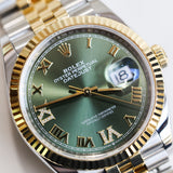 2018 Rolex Datejust 36 Green Dial 126233